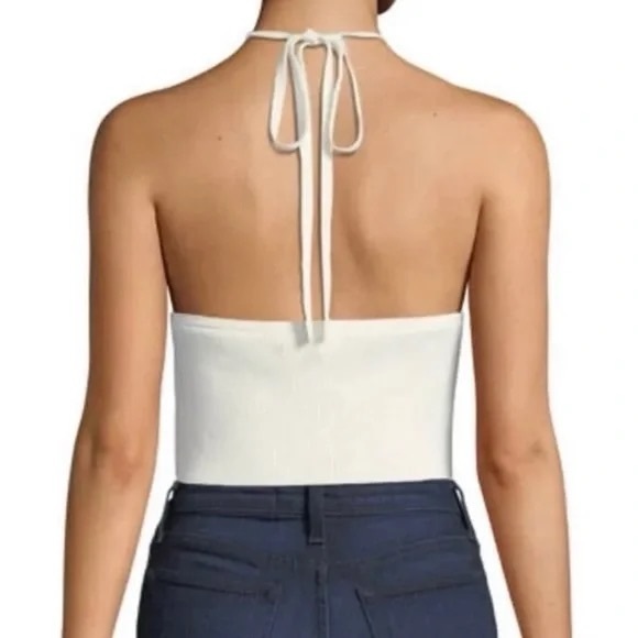 Joie White Knit Halter Crop Top - Picture 2 of 7